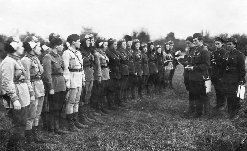 Night Witches in field