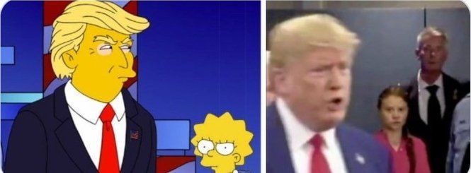 Lisa and Greta struck the similar post after seeing Trump 