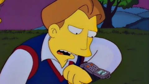 Lisa's husband using smart watch 