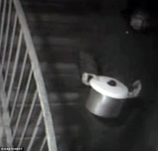 CCTV camera footage where Tamara is seen carrying saucepan which contained head and lungs of her last victim.