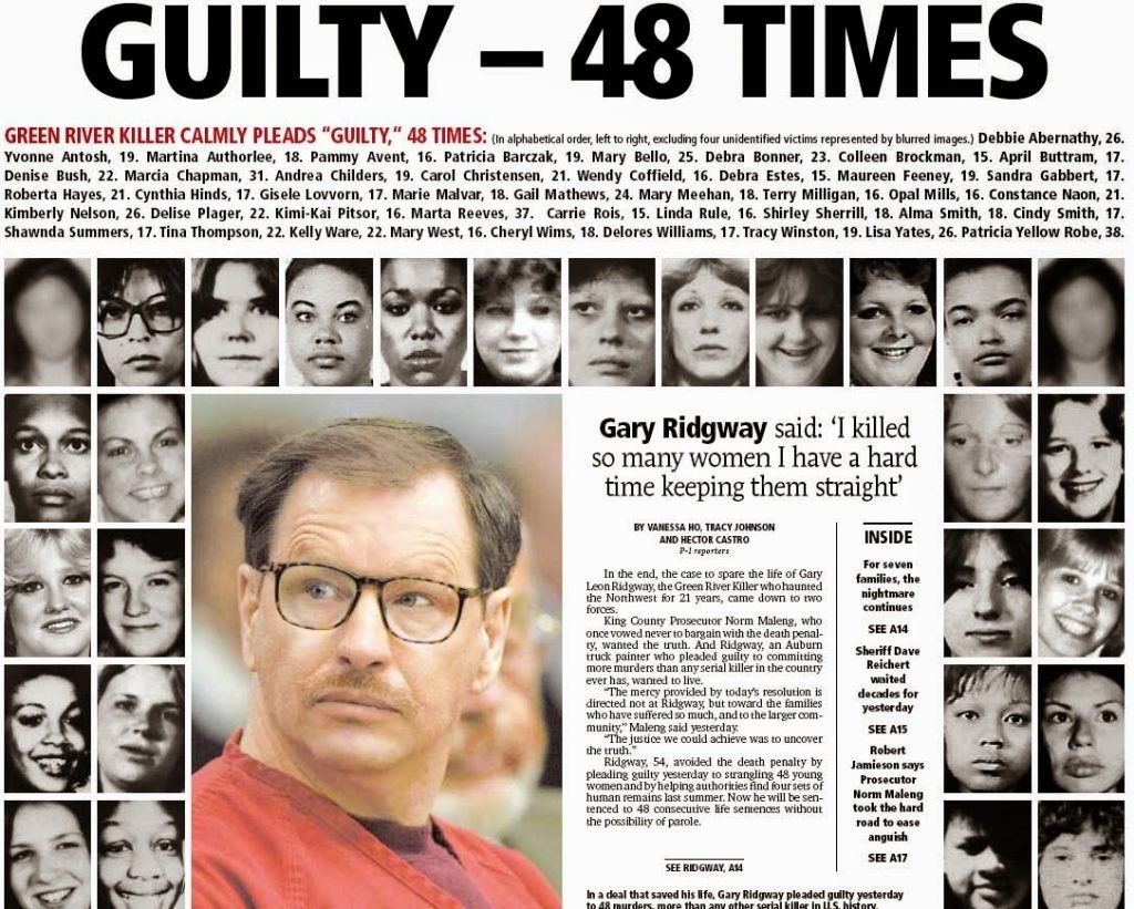 Gary Ridgway, guilty 48 times