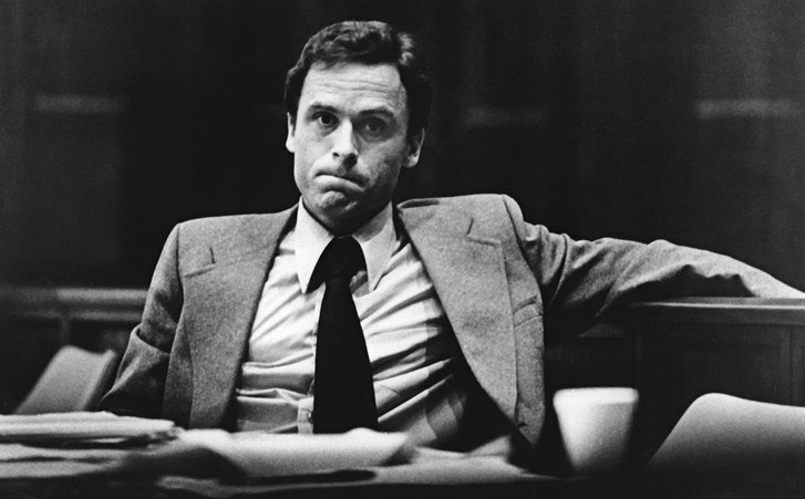 TED BUNDY DURING HIS TRIALS PHOTOGRAPH BY AP