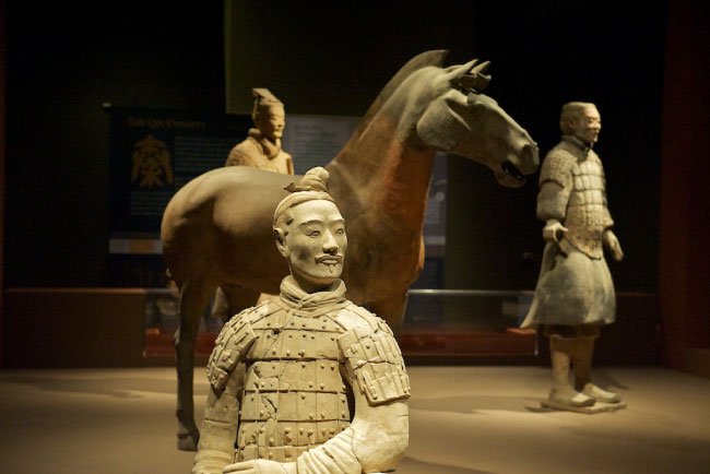 Terracotta horse and warrior group of Terracotta Army