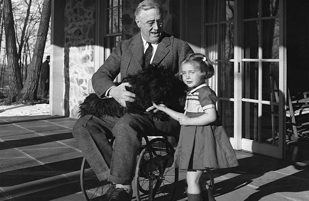 Rare Photograph of Roosevelt in a Wheelchair