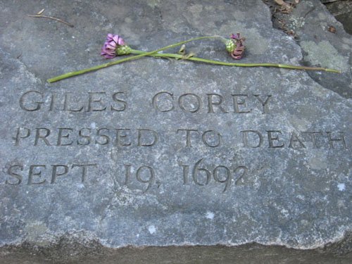 giles corey tombstone