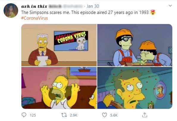 simpsons prediction 2020 | simpsons predicting coronavirus