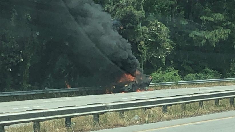 Car on fire