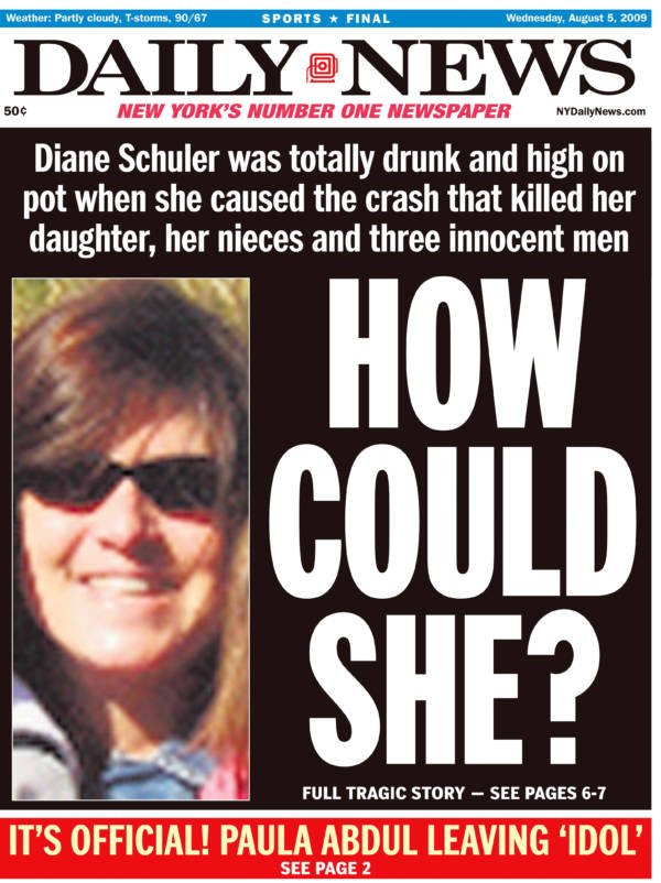 Diane Schuler Newspaper front 