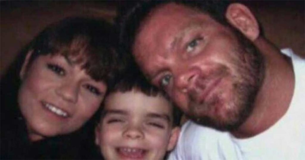 Chris Benoit with his family 
