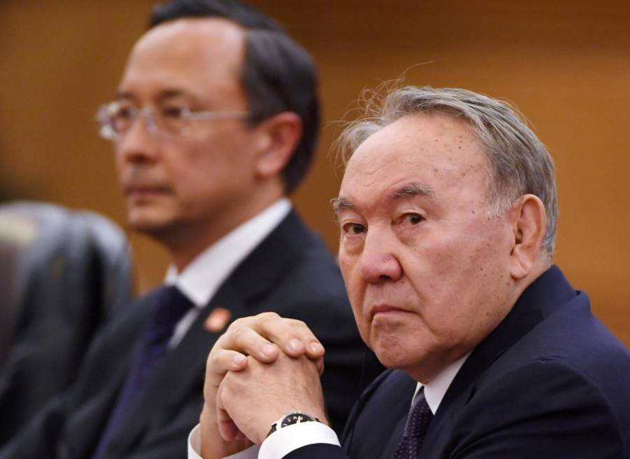 Kazakh President Nursultan Nazarbayev in Beijing on June 7, 2018.