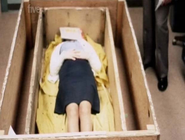 Representation of how Colleen Stan was locked in a box
