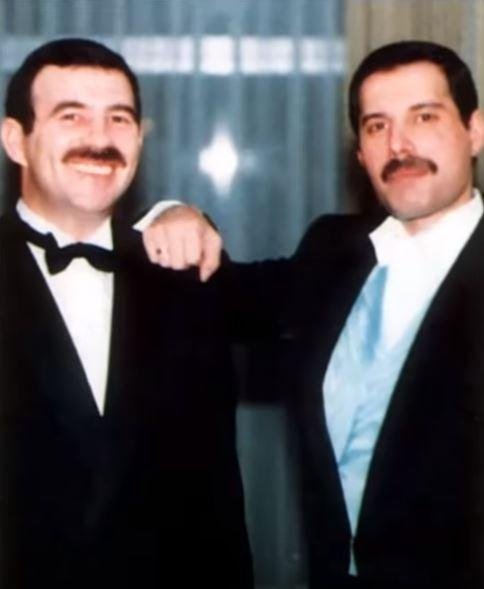 Jim Hutton and Freddie Mercury 