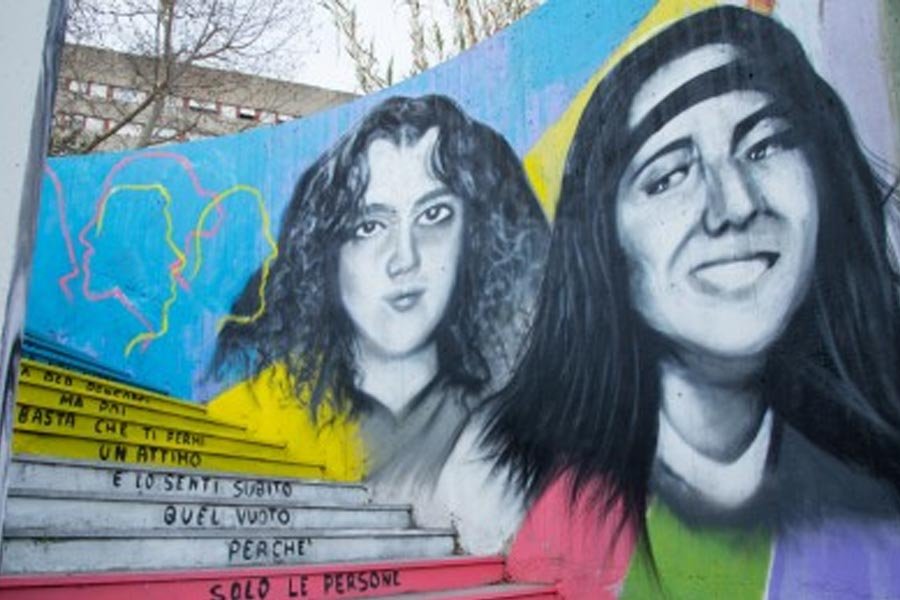 Mural of Mirella Gregori and Enamuela Orlandi