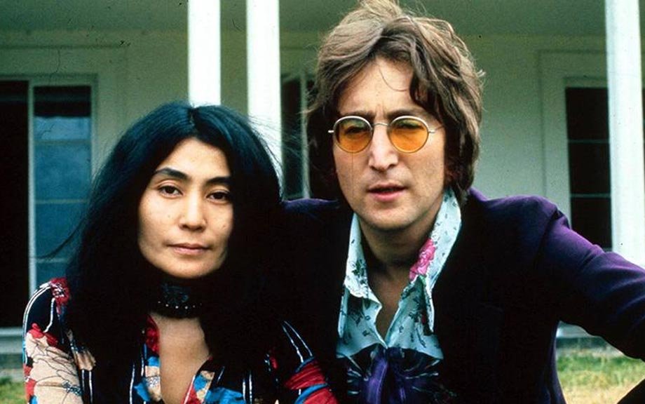 John Lennon with his wife Yoko Ono