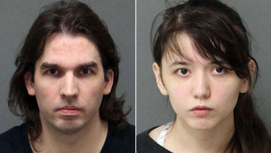 mugshots of Steven Pladl(left) and Katie Pladl(right)