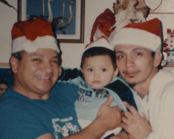 Gabriel Fernandez with his uncles 