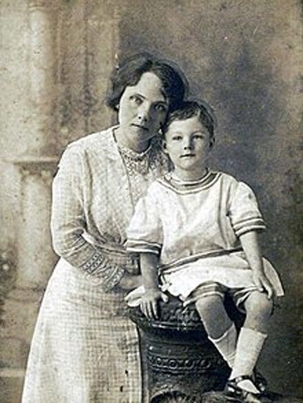 Bruce Anderson with his mother, Julia Anderson