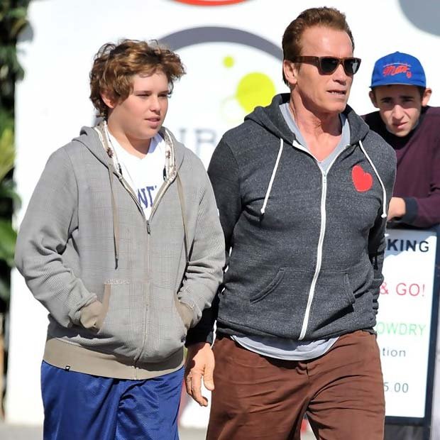 Christopher Schwarzenegger with his father Arnold 