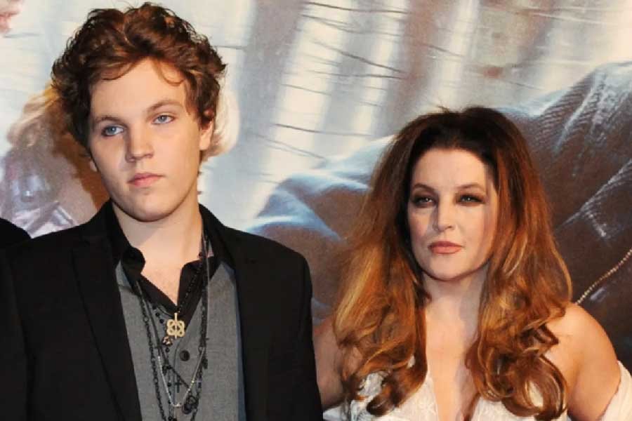 Benjamin Keough with his mother